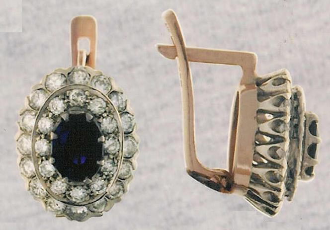 עגילי יהלומים - EDG-129 E